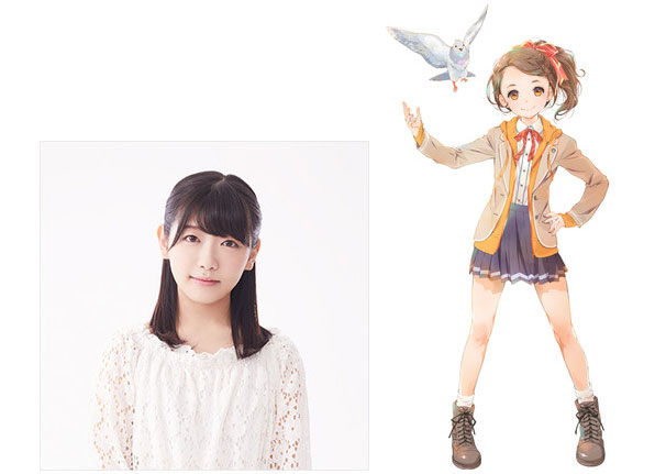 Mizuha Kuraoka como Miyako Kōno, 15 anos. Ela é egoísta e fala num dialeto Kansai. Design de personagem por Mieko Hosoi (Grimgar of Fantasy and Ash, Aiura)