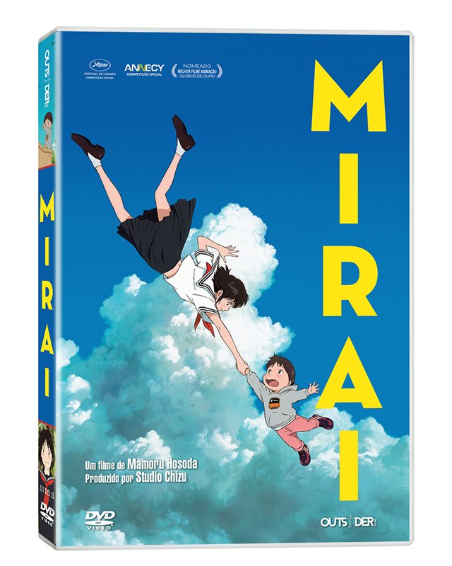 Capa do DVD de Mirai pela Outsider Films