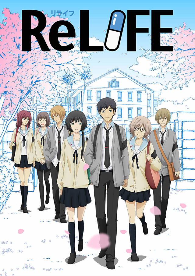 Imagem promocional da série anime de ReLife