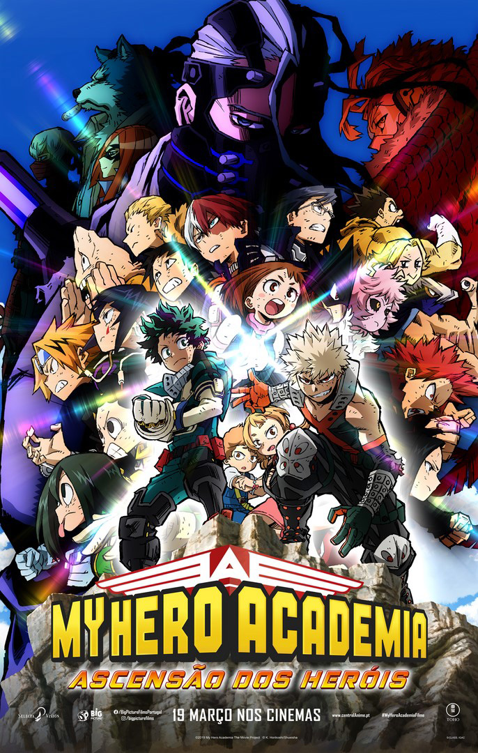 Este é o Poster português de My Hero Academia: Ascensão dos Heróis
