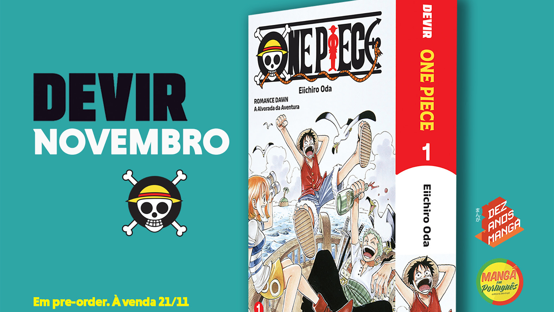 Devir vai lançar o mangá One Piece dia 21 de Novembro em Portugal