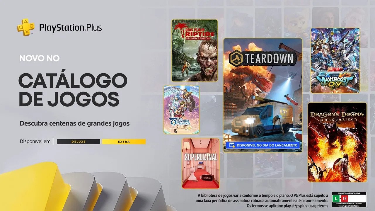 Jogos PlayStation Plus Extra e Premium já estão disponíveis